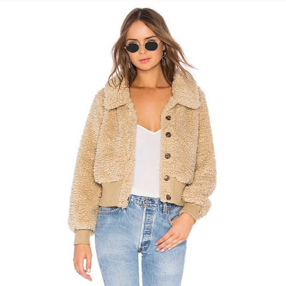 Tularosa Bradlee Faux Shearling Bomber Jacket - Picture 2 of 7